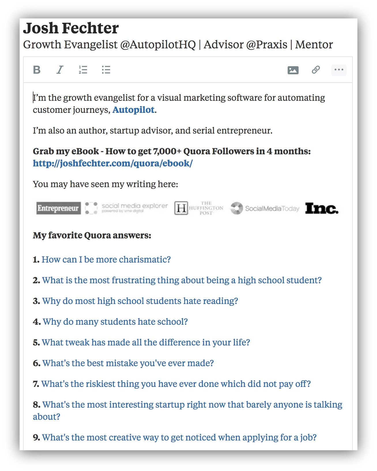 quora vartotojų srautas