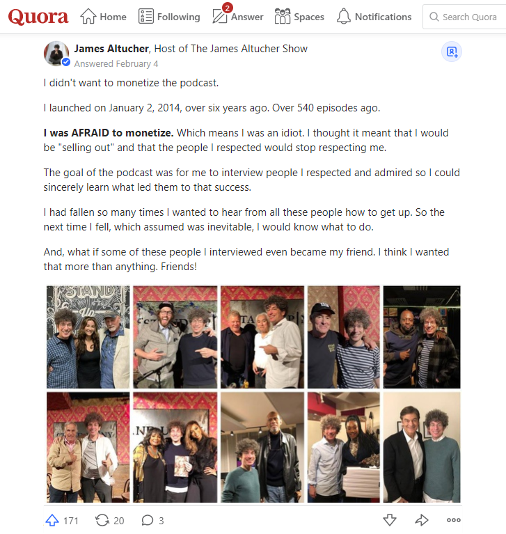 quora vartotojų srautas