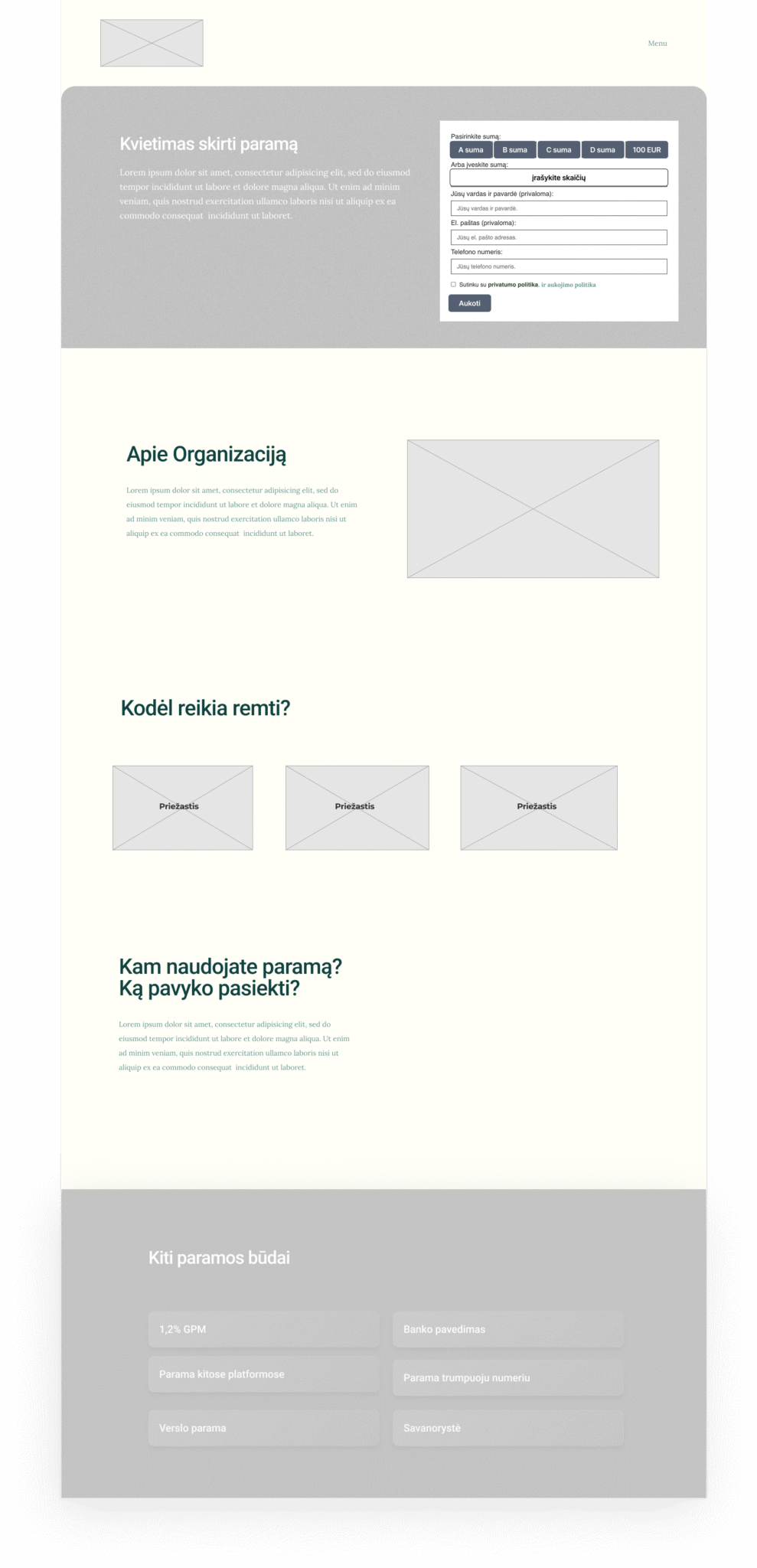 Parama wireframe